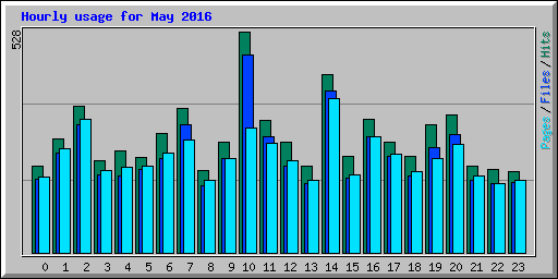 Hourly usage for May 2016