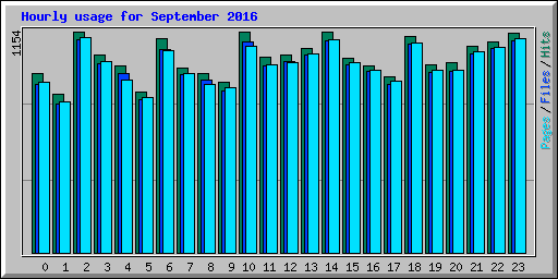 Hourly usage for September 2016