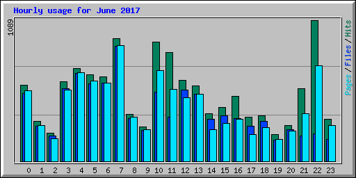 Hourly usage for June 2017