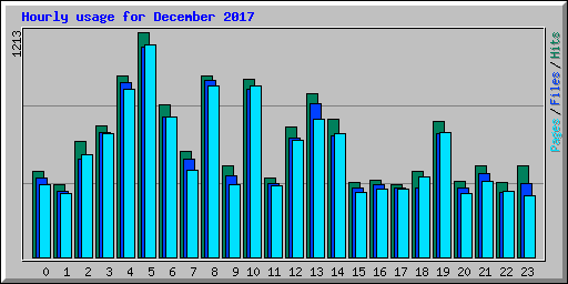 Hourly usage for December 2017